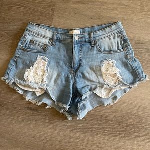 Altar’d State Distressed Flower Shorts